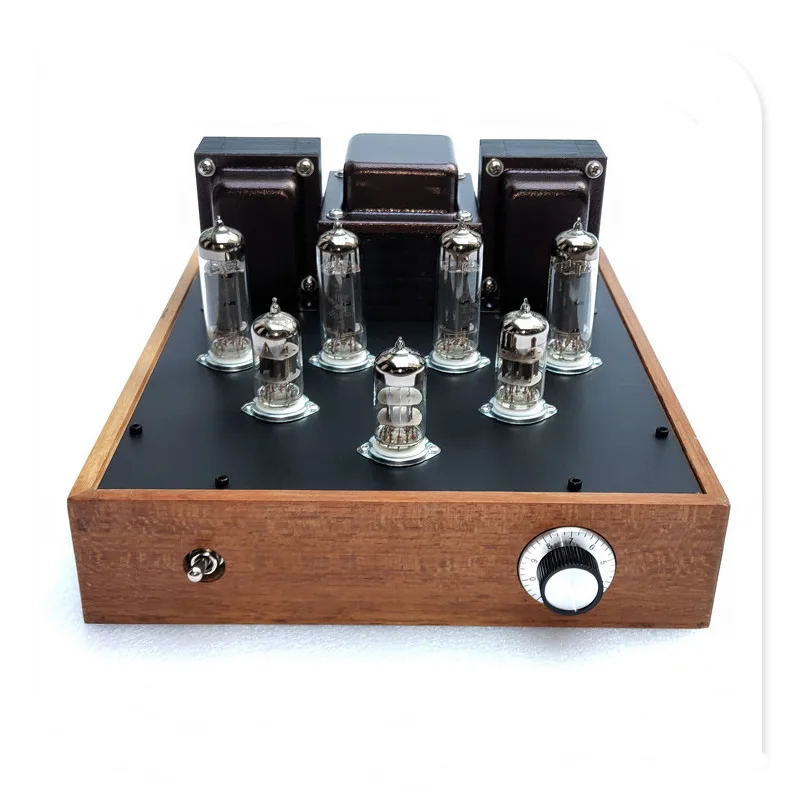 Hot sale good sound 6P14 push-pull tube power amplifier, output power 15W*2,frequency response:35HZ-20KHZ-4DB, distortion: ≤0.5%