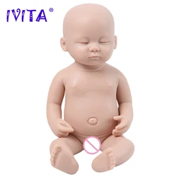 IVITA WG1509 15inch 1420g Full Body Silicone Reborn Baby Dolls Unpainted Unfinished Soft Girl Doll DIY Blank Children Toys