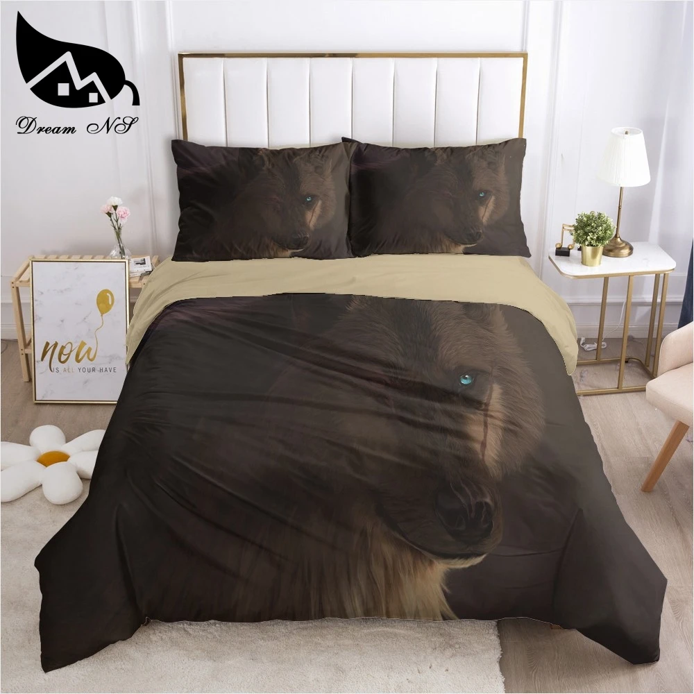 Dream NS Lonely Snow Wolf roupa de cama Bedding Home Textiles Set King Queen Bedclothes Duvet Cover Bedding set