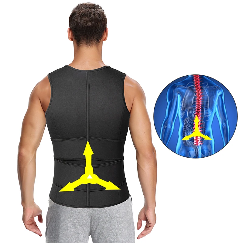 Men Body Shaper Waist Trainer Sauna Suit Sweat Vest Slimming Underwear Fat Burner Workout Tank Tops Weight Loss Shirt Shapewear