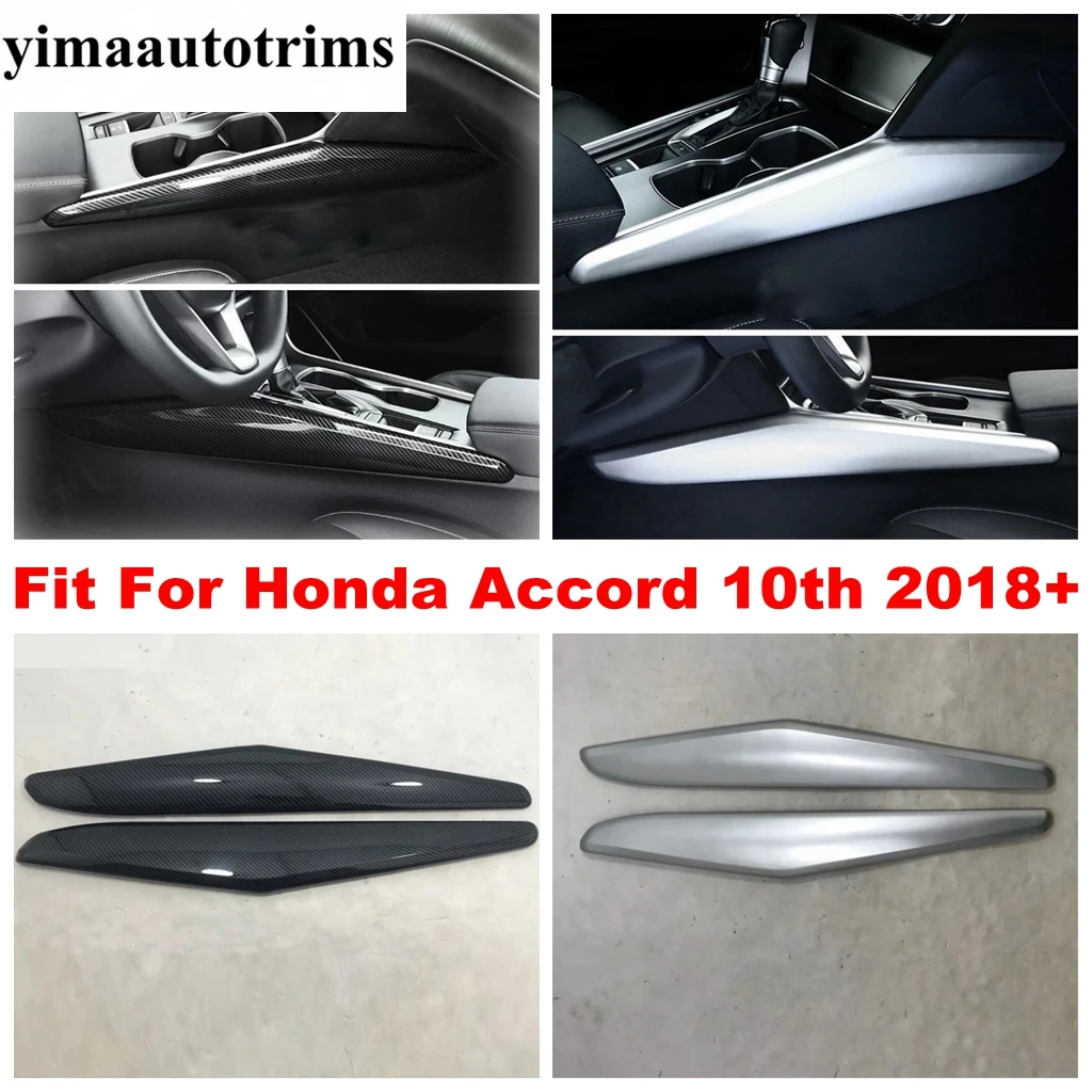 

Center Control Side Gear Box Shift Panel Cover Trim Matte / Carbon Fiber Look Accessories Fit For Honda Accord 10th 2018 - 2022