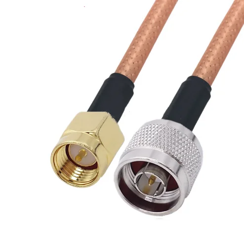 

N Male to SMA Male RG400 Cable Double Shielded Copper Braid Coax Low Loss Jumper Cable 50ohm