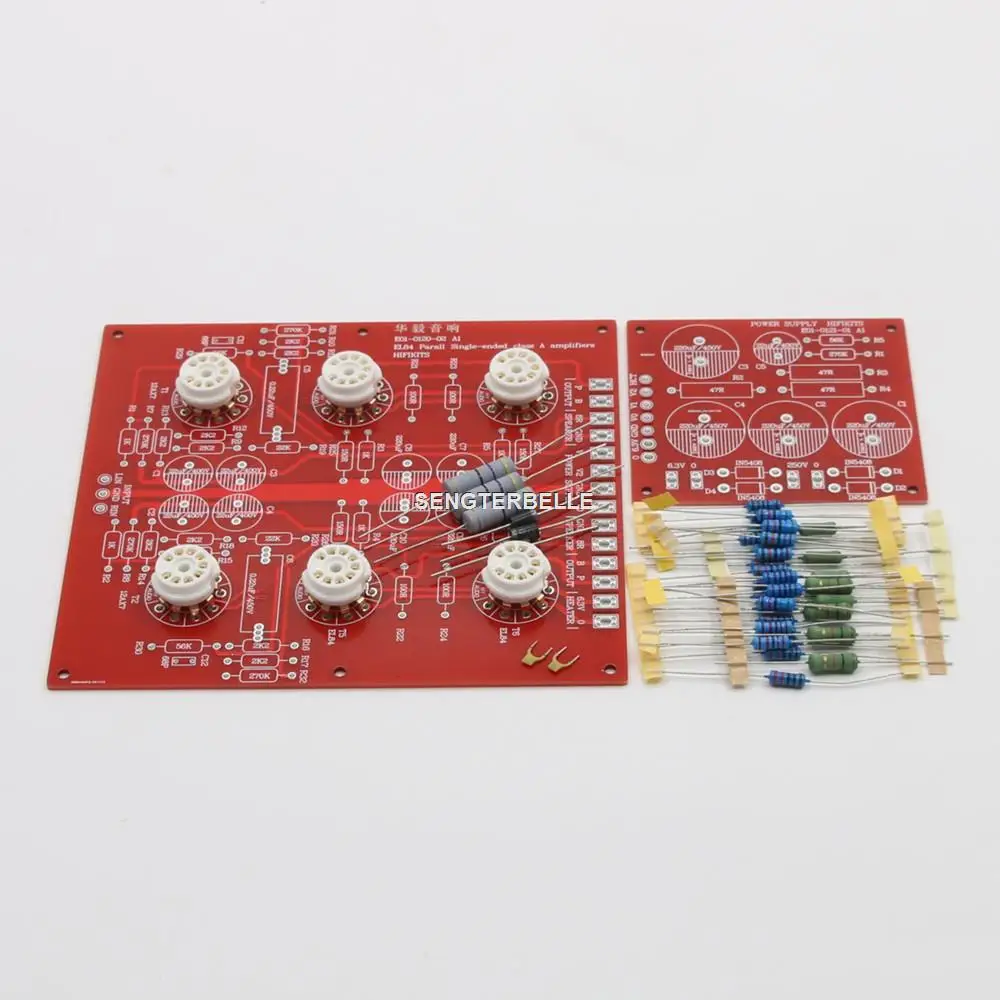 HiFi EL84+12AX7 Parallel Single-Ended Class A Tube Amplifier Board Kit + PSU Board Kit （No Capacitance）