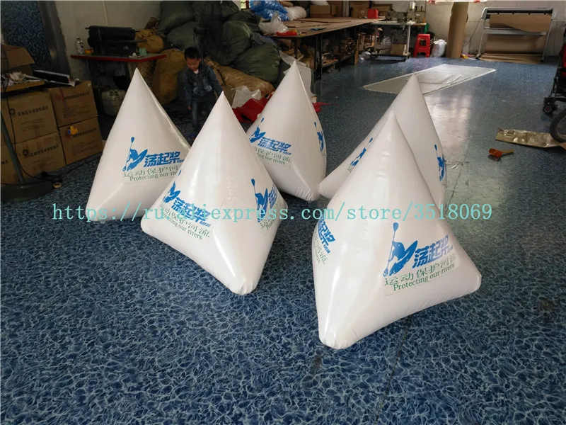 Cheap sale 1.5 meters pvc water inflatable buoys Water triangle floating sign Water inflatable advertising buoy