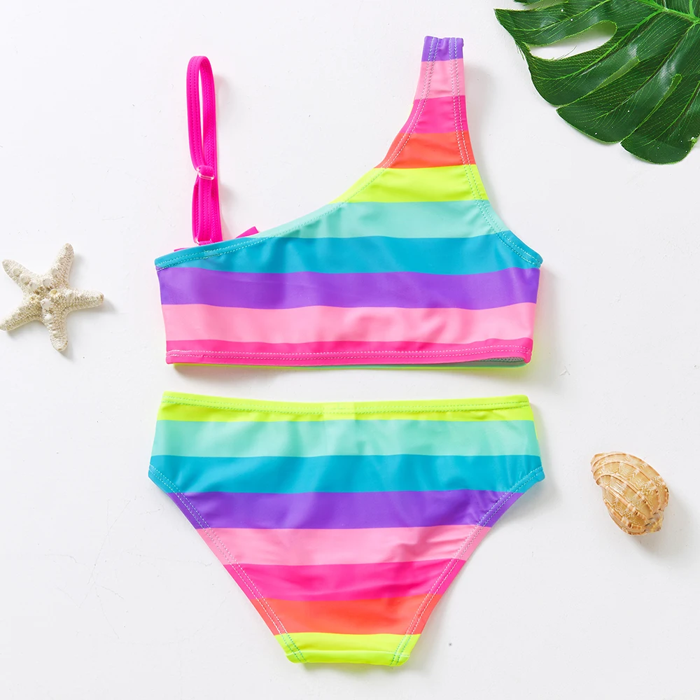 2~12Y Kids  Swimwear Two pieces Girls swimsuit High quality Kids Bikini set Toddler girls Swimming suit Girls Bikini Sets-1129