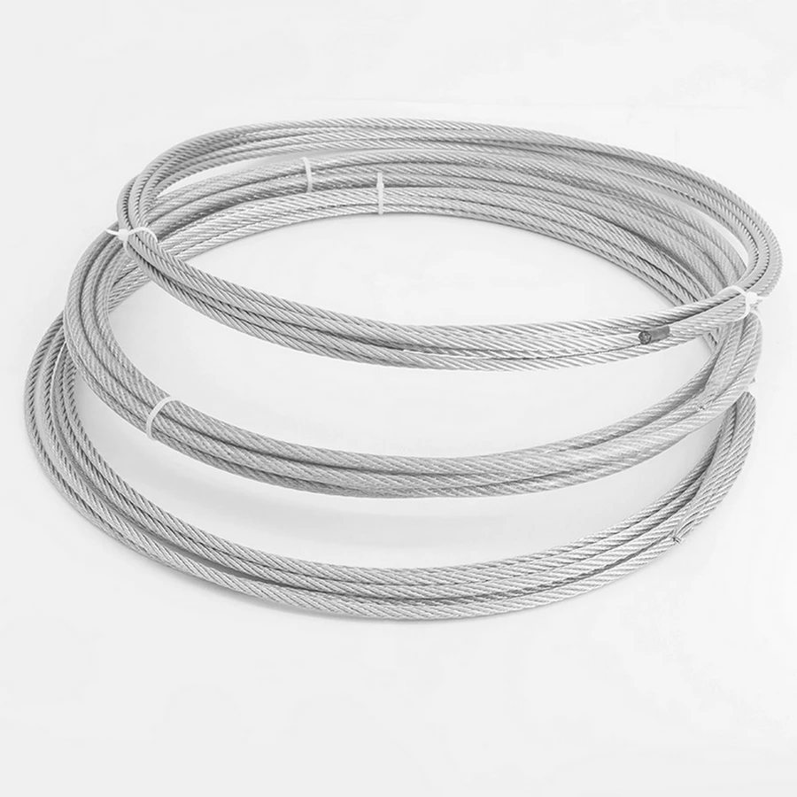 

20M Diameter 3MM 4MM Steel Flexible Wire Rope Soft Cable Stainless Steel Clothesline