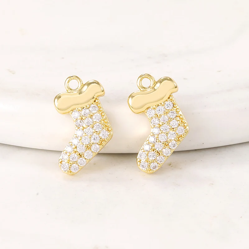 مصنع الجملة الذهب اللون النحاس والزركون الجوارب سحر المعلقات قلادة وسوار القرط Diy مجوهرات اكسسوارات