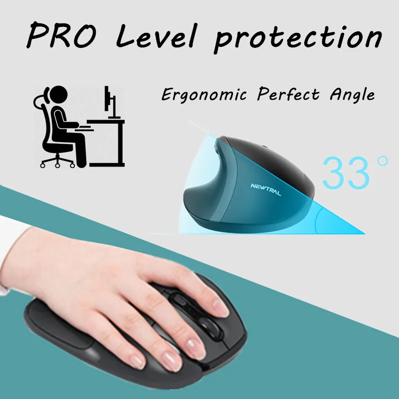 Pro Wireless 2400DPI Ergonomic Newtral Portable Designer Drawing PC Mouse Prevent RSI 319 2.4Ghz Optical Home Office Game Mice