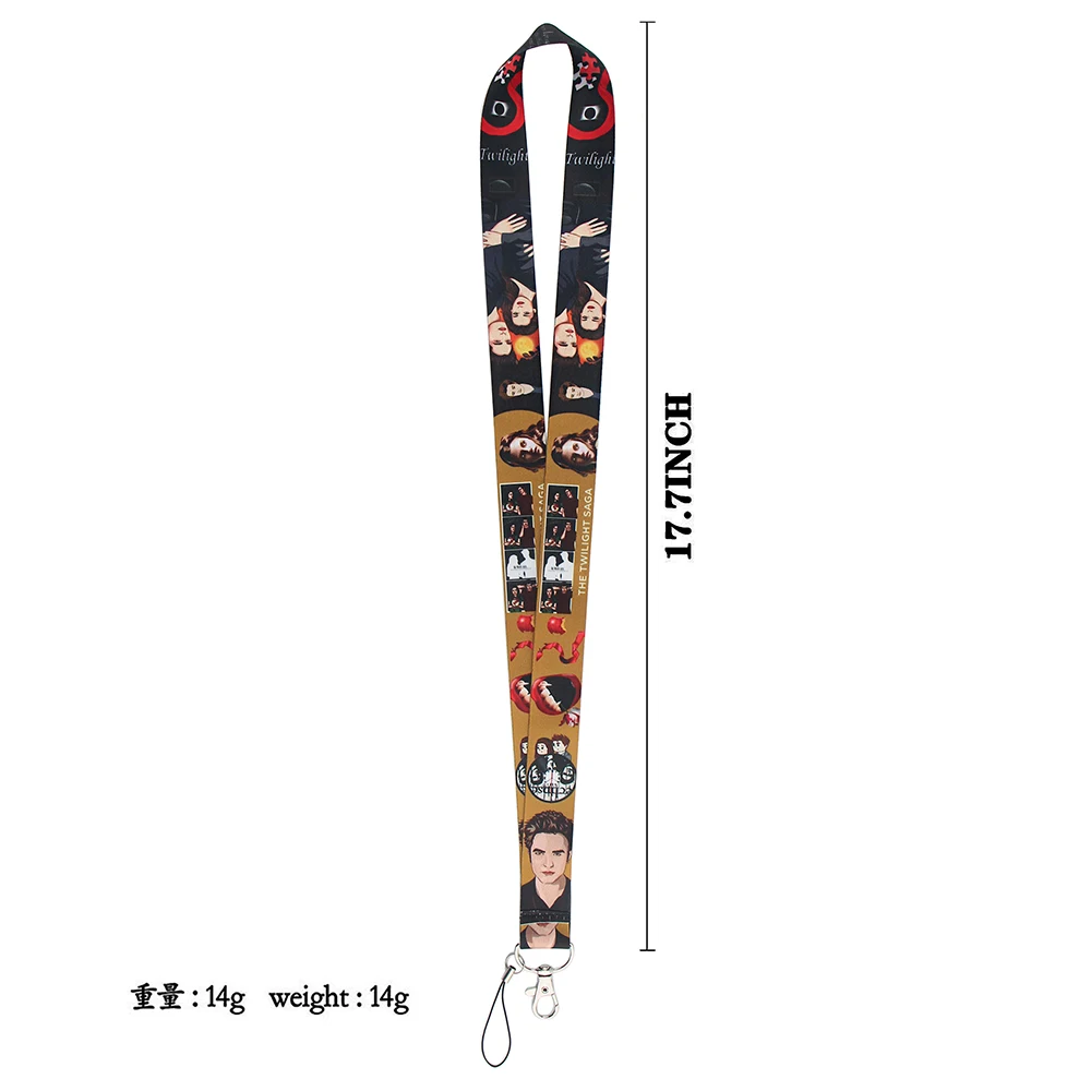 LX596 The Movie Lanyard Neck Strap Rope For Mobile Cell Phone The Twilight Saga ID Card Badge Holder With Keychain For Friend