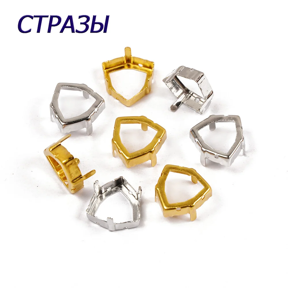 CTPA3bI Top 4706 Trilliant Copper Empty Claw Settings For Fancy Stones Silver Gold Firmly Set Pedestal DIY Loose Rhinestones