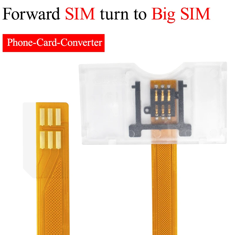 Sim Card Turn to Big Card Slot Converter Adapter Transparent Card Open Device Universal for Mobile Phones Sim Cards Hot