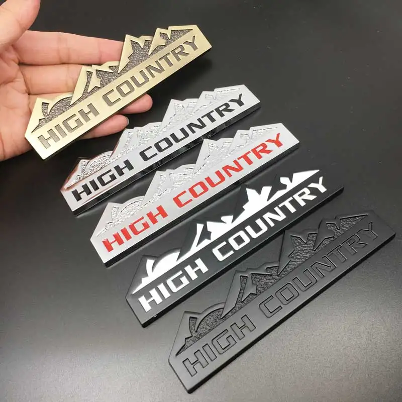 Car Styling 3D Metal HIGH COUNTRY Logo Decal sticker for Jeep Chevy Chevrolet Silverado Car Trunk Emblem body accessories