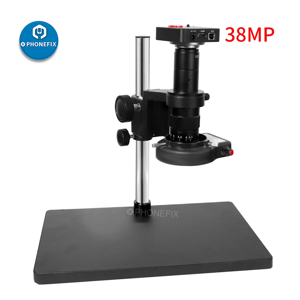 

Full HD 38MP 2K 1080P VGA Industrial Digital Video Microscope Camera USB Simultaneous Output Magnifier for PCB Soldering Repair