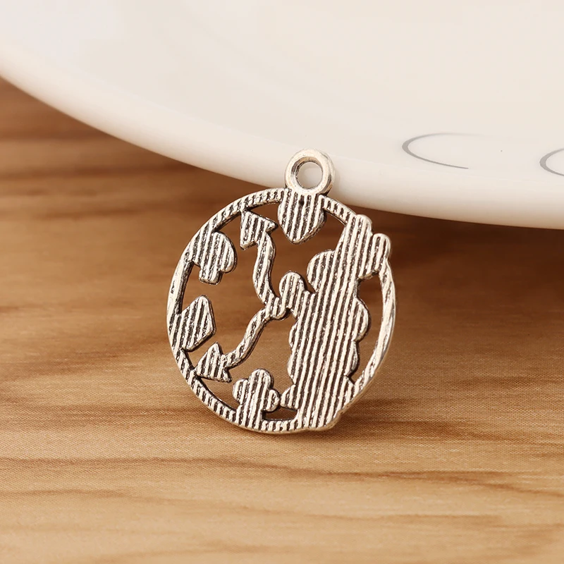 20 Pieces Tibetan Silver White Rabbit Poker Clock Alice in Wonderland Charms Pendants for Necklace Earring Making Accessories