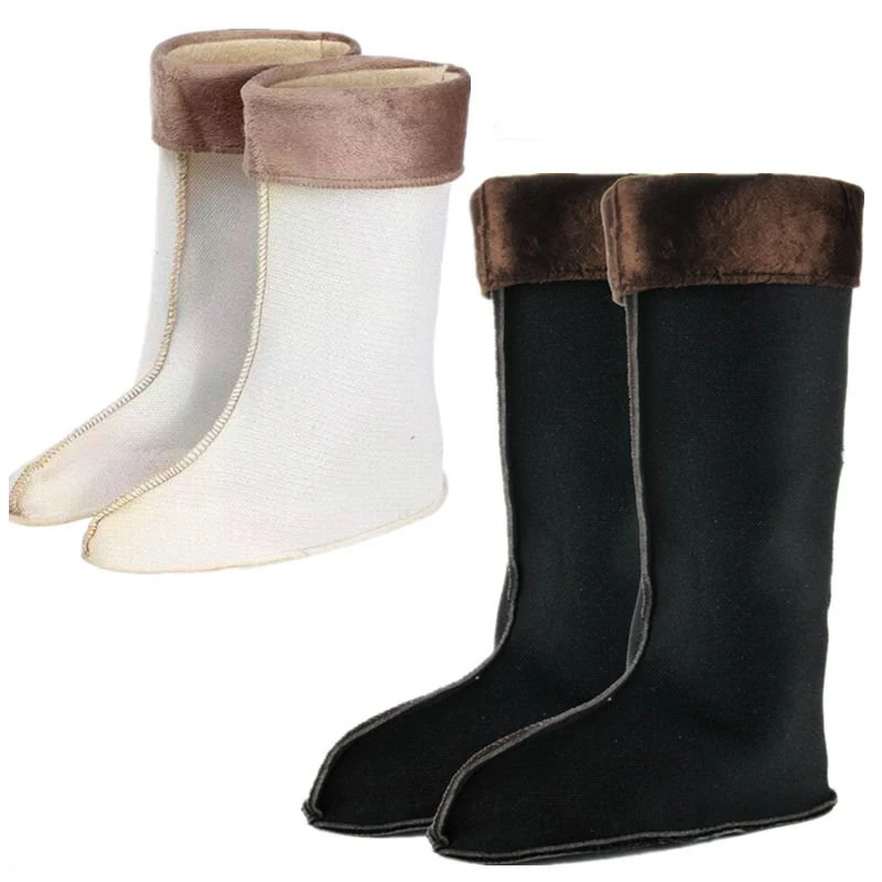 Winter High Tube Rain Boots Liner  boot Lining Cotton Cover Fleece Warm Water Shoes Rain Boots Lining Socks Velvet