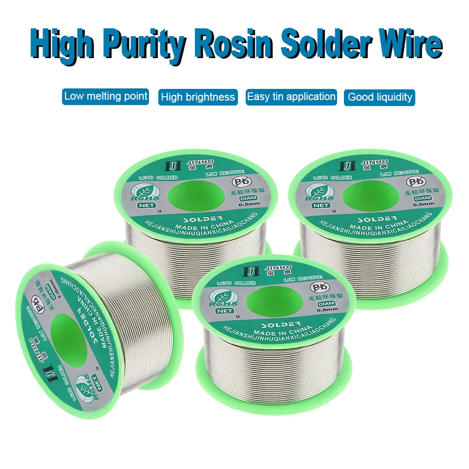 Solder Wire 0.5/0.6/0.8/1.0mm 100g 99.7% Sn 0.3% Cu Soldering Wires Welding Wire Rosin Core Solder with Flux Soldering Wire