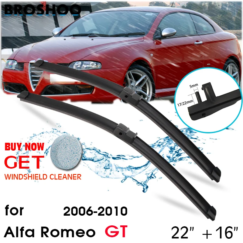 

Car Wiper Blade Front Window Windscreen Windshield Wipers Blades Auto Accessories For Alfa Romeo GT 22"+16" 2006-2010