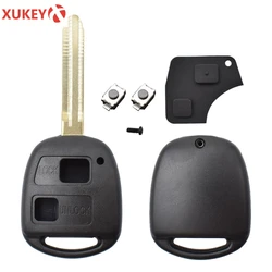 Car Key Replacement Remote Key Cover Shell For Toyota Corolla Camry Prado Land Cruiser With Key Button Pad Switch 2 Buttons