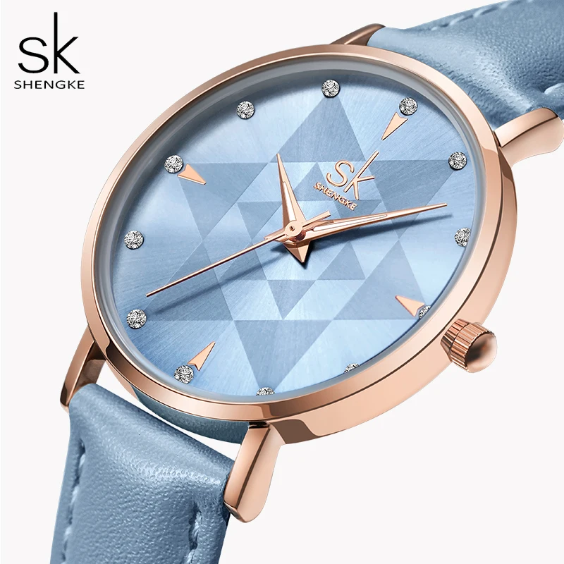 Romantic Light Blue Women Watches Royal Style Relogio Feminino Ultra Thin Minimalist Watch For Women Top Brand Montre Femme