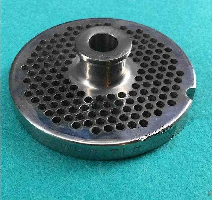 No.12 69mm diameter Meat Grinder Parts Stainless Steel Convex Grate Porous Plate 3mm