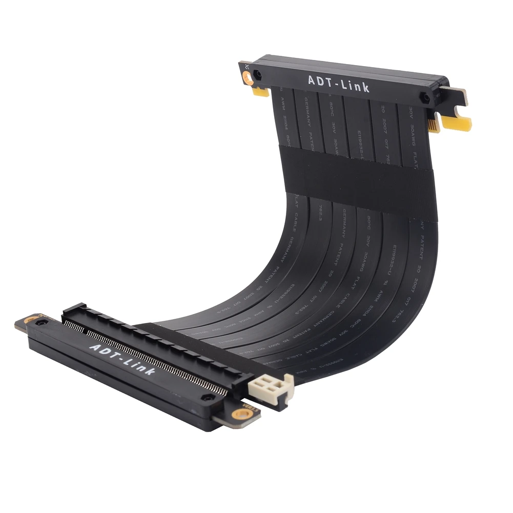 185mm PCIe 16x 라이저 케이블, PCI Express 3.0x16 라이저 ITX A4 미니 섀시 용 듀얼 리버스, 플렉시블 고속 GPU 익스텐더