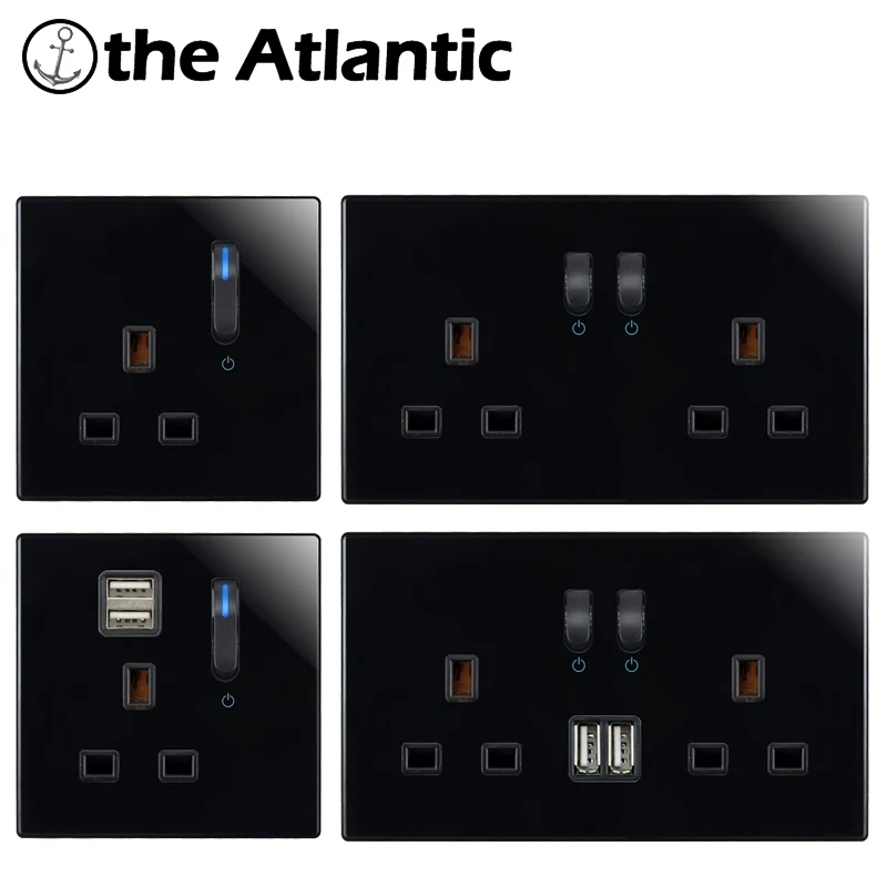 

Розетка электрическая, 13 а, с USB-разъемом, с двойной розеткой