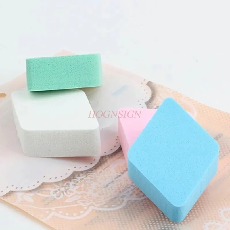 4 Pcs Super Thick Wet And Dry Diamond Sponge Puff Makeup Remover Puff Sponge Thick Sale