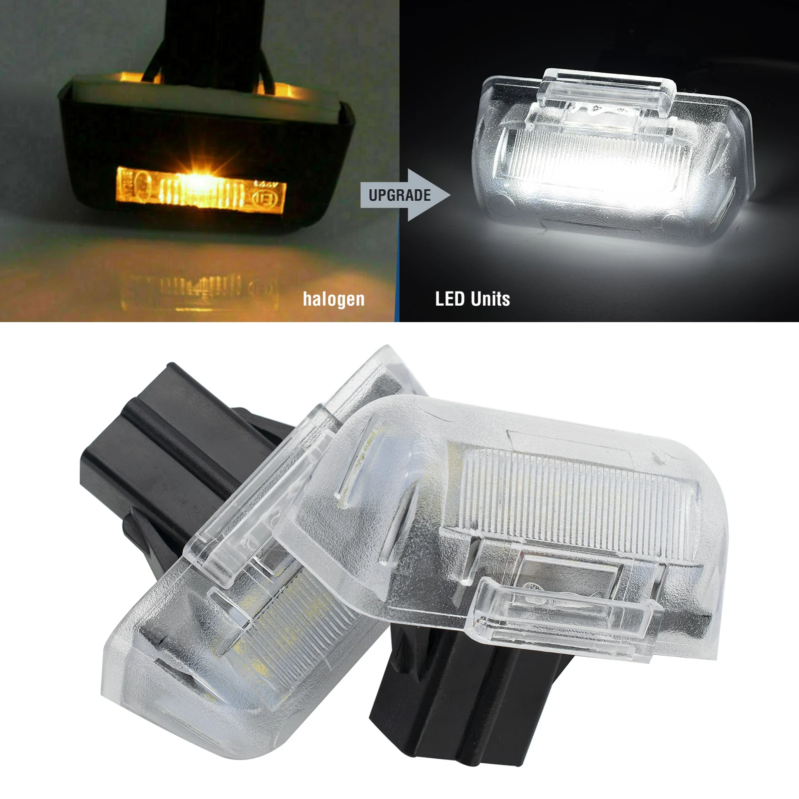 2X LED Licence Number Plate Light HID White For Ford Transit Tourneo MK5 MK6 MK7 Connect Tourneo 4388111 1672263