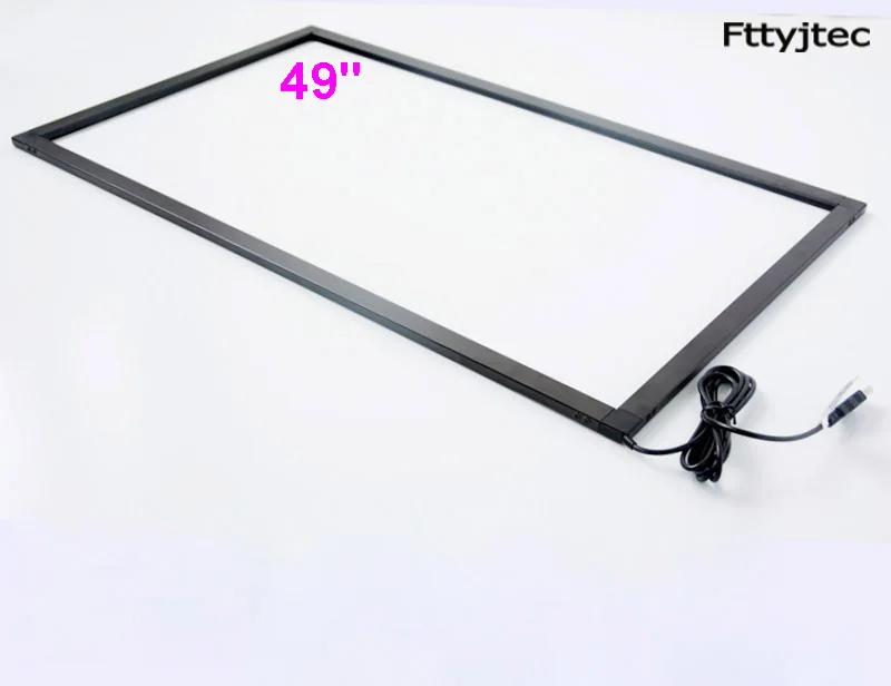 Gratis Verzending! 49 Inch Usb Ir Multi Touch Screen Overlay; 10 Punten Infrarood Multi Touch Screen Frame Voor Led Tv