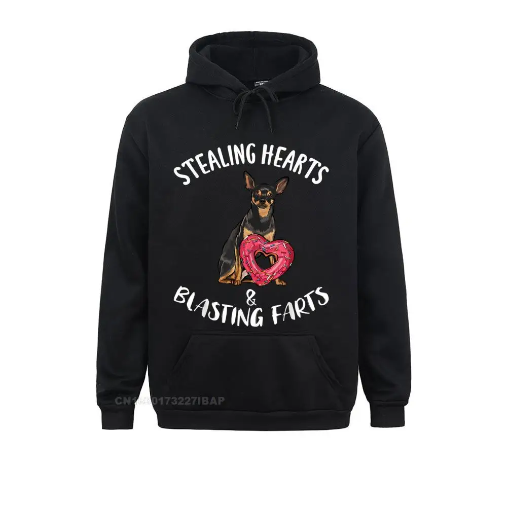 

Stealing Hearts Blasting Farts Miniature Pinscher Valentines Personalized Hoodies Autumn Men Sweatshirts Europe Hoods Slim Fit