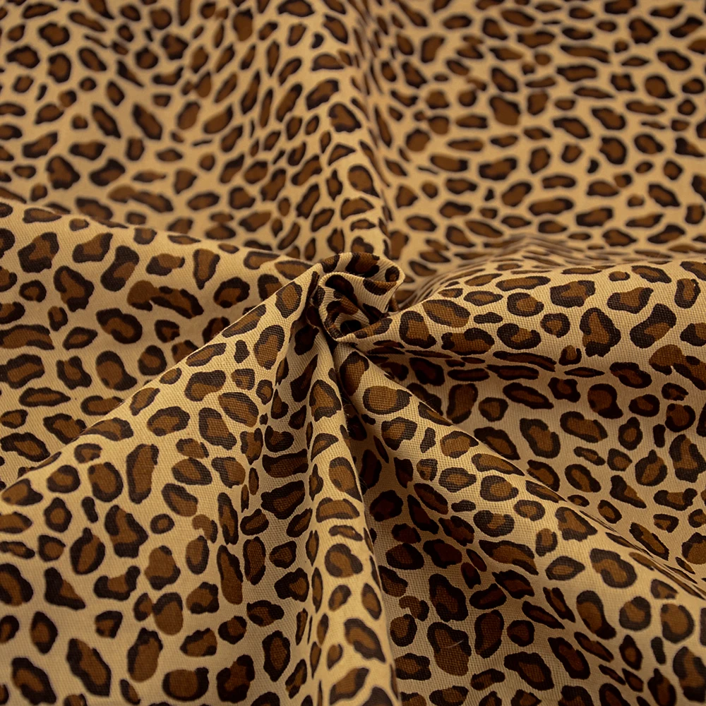 Booksew 2Pcs/Lot DIY Scarf Leopard Print 100% Cotton Twill Fabrics For Sewing Dolls Craft Home Decorations Patchwork Needelwork