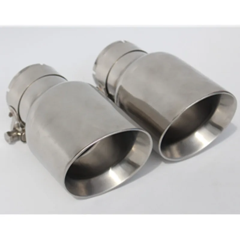 1PCS Inlet (63mm) Outlet (89mm) stainless steel universal Exhaust Tip/Muffler pipe For BMW BENZ AUDI VW Car Accessories