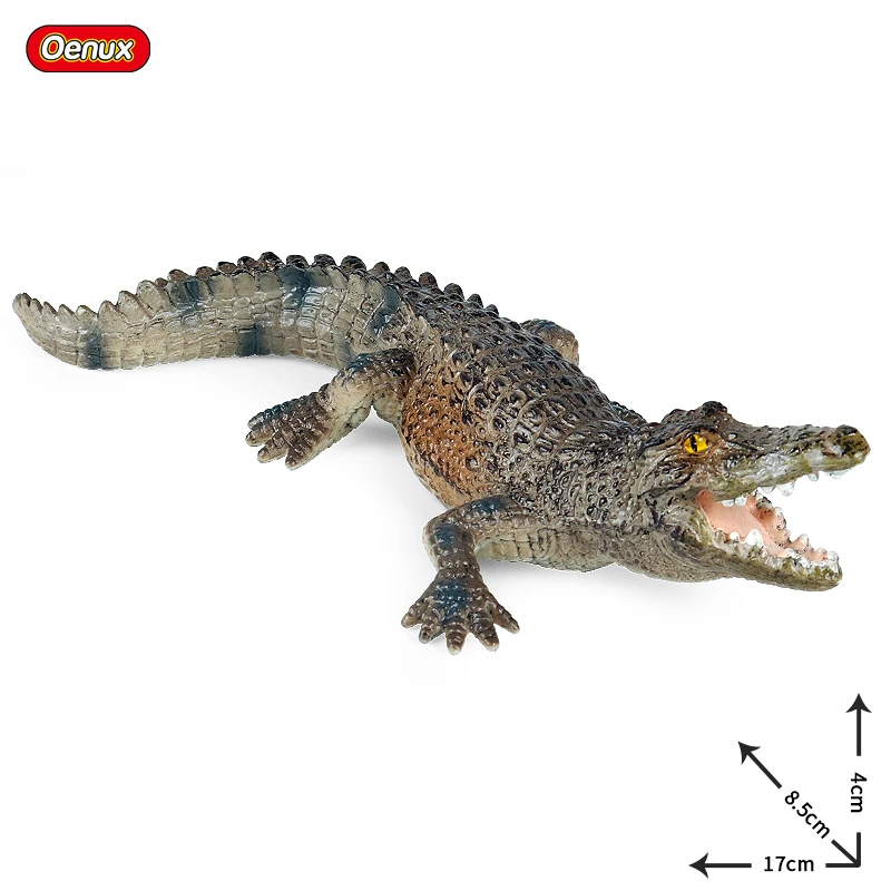 Oenux Wild Animals Action Figures Simulation Sarcosuchus Crocodiles Boar Croc Model PVC Collection Decorate Kids Educational Toy