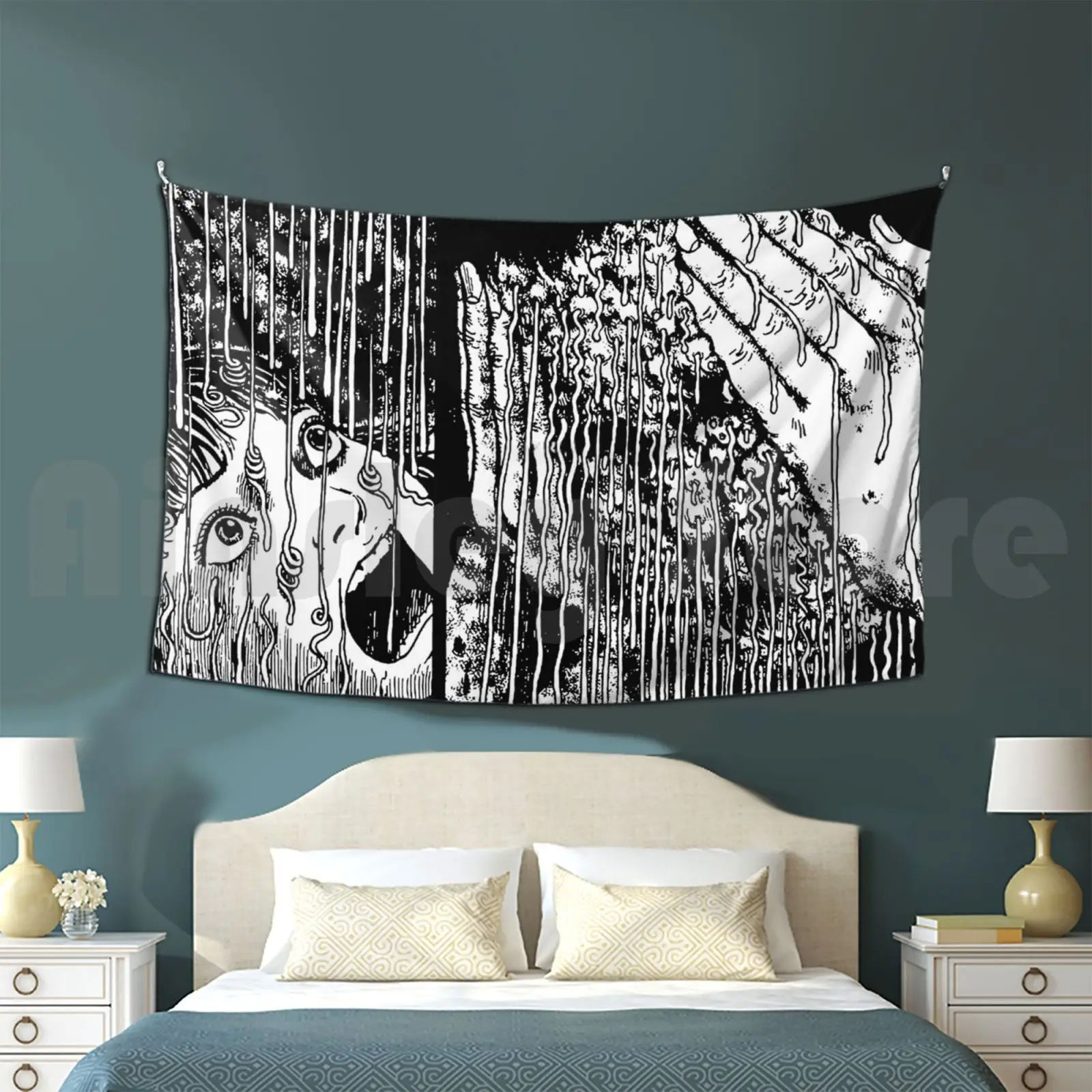 Glyceride Junji Ito Tapestry Living Room Bedroom Anime Manga Cosplay Girls Kawaii Fan Edit Boy Weeaboo Junji Ito