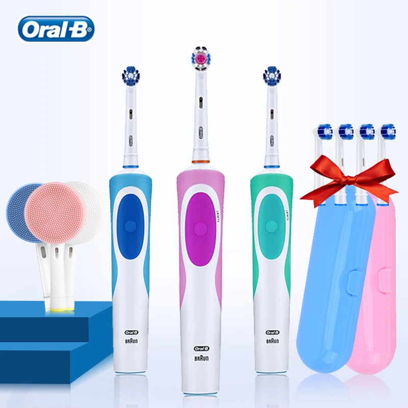 Oral B Vitality Electric Toothbrush D12 Rotate Teeth Brush With Compatible Face Cleaning Brush Inductive Charging 2 Mins Timer