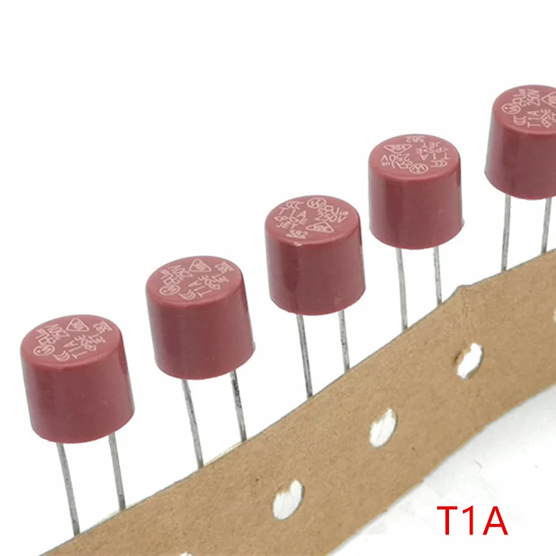 (20 pcs/lot) T1A 250V TR5 Slow Blow Subminiature Fuse, UL VDE RoHS Approved, T1A, 1 Amp.