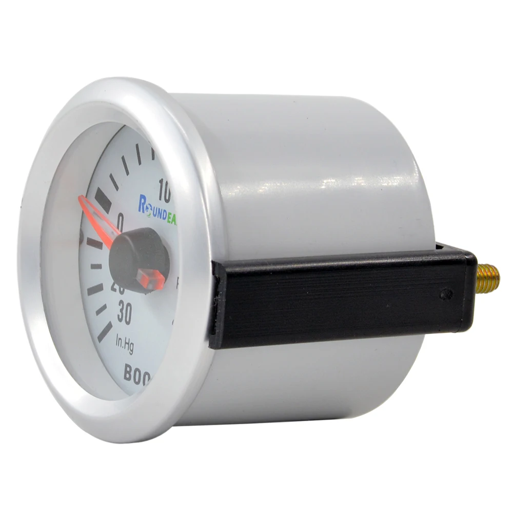 Round Earth 52mm Blue Backlight Auto Car Boost Gauge Modification Mechanical Turbine Meter -30~30 PSI Free Shipping