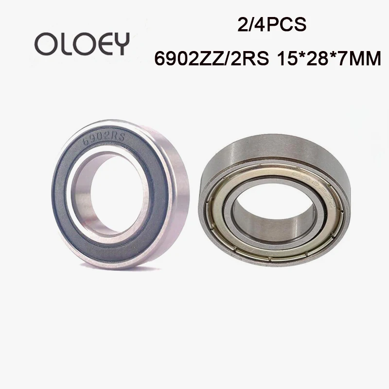 

2/4PCS 6902ZZ 2RS 15X28X7mm Deep Groove Ball Bearing Miniature Bearings With Corrosion Resistance And High Quality