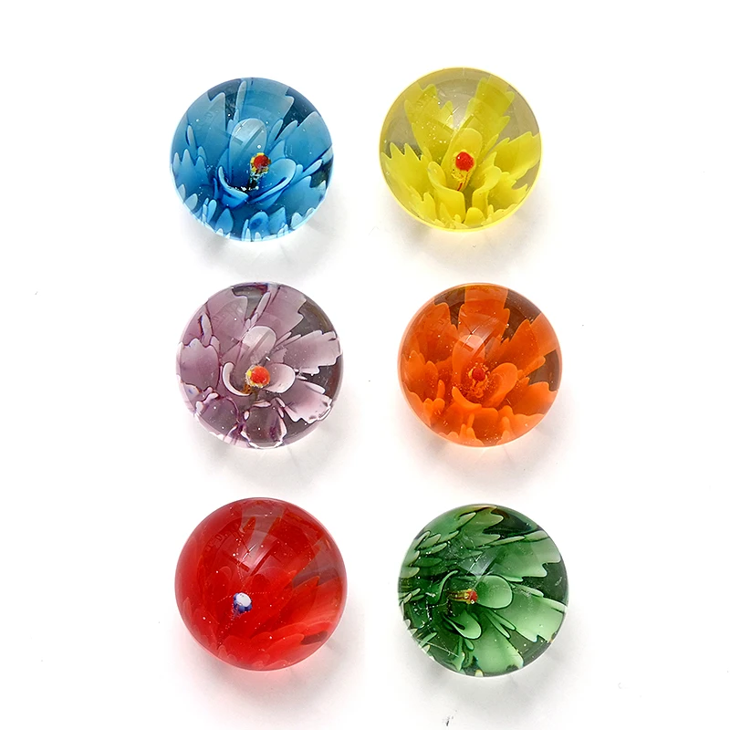 6Pcs 25MM Colorful Glass Marbles Kids Marble Run Game Marble Solitaire Toy Accs Vase Filler & Fish Tank Home Decor Canicas