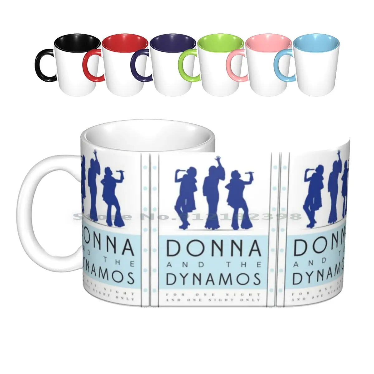 Donna And The Dynamos Ceramic Mugs Coffee Cups Milk Tea Mug Donna And The Dynamos Mia Here We Go Again Silhouette Band Music