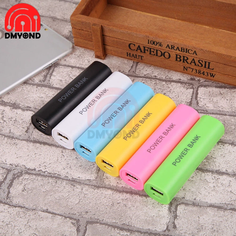 5V 1A colore della caramella di moda USB Mobile Power 1X capelli corti 18650 Micro USB Power Bank batteria caso fai da te Box per 1x18650