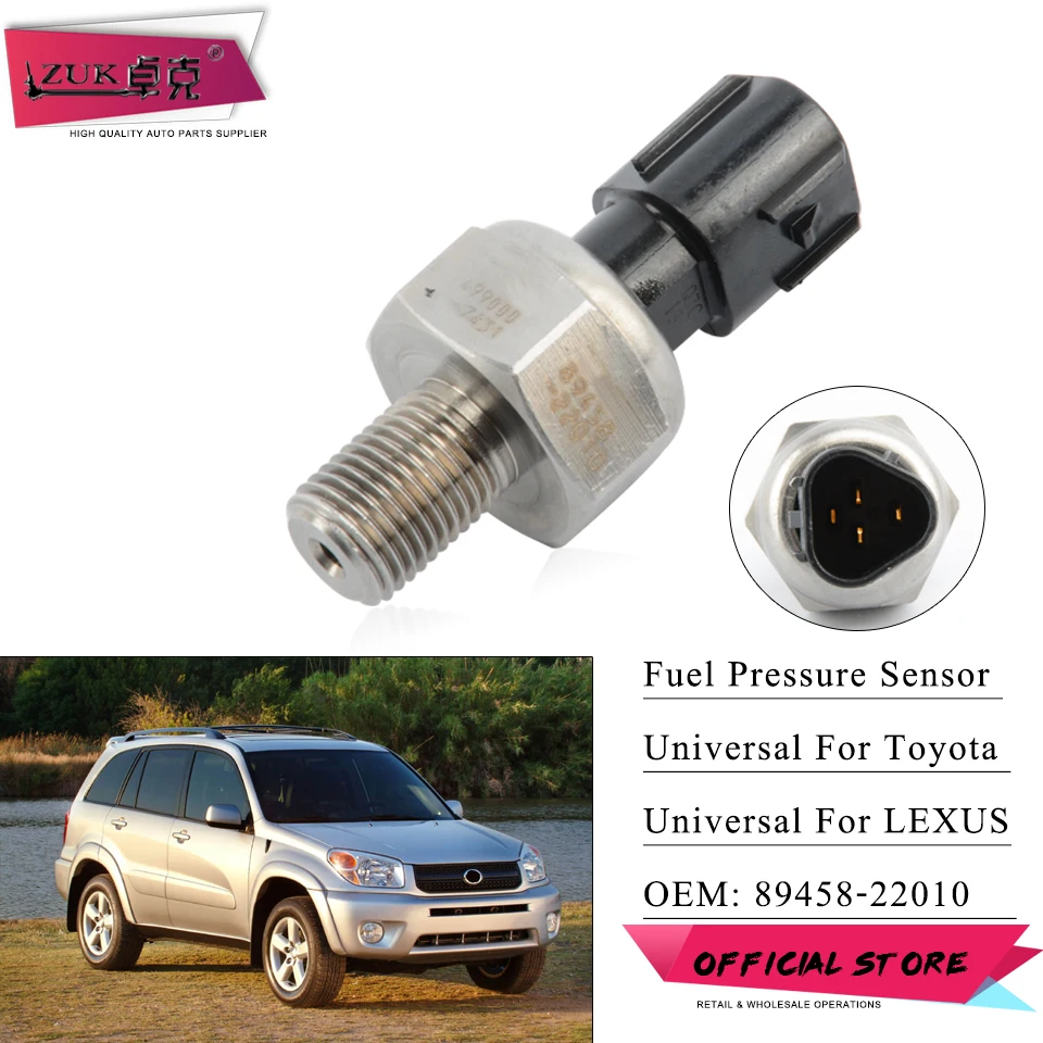 ZUK Car Fuel Pressure Sensor For Lexus IS F GS460 LS460 For Toyota RAV 4 Avensis Crown Wish Caldina Mark II Opa OEM:89458-22010