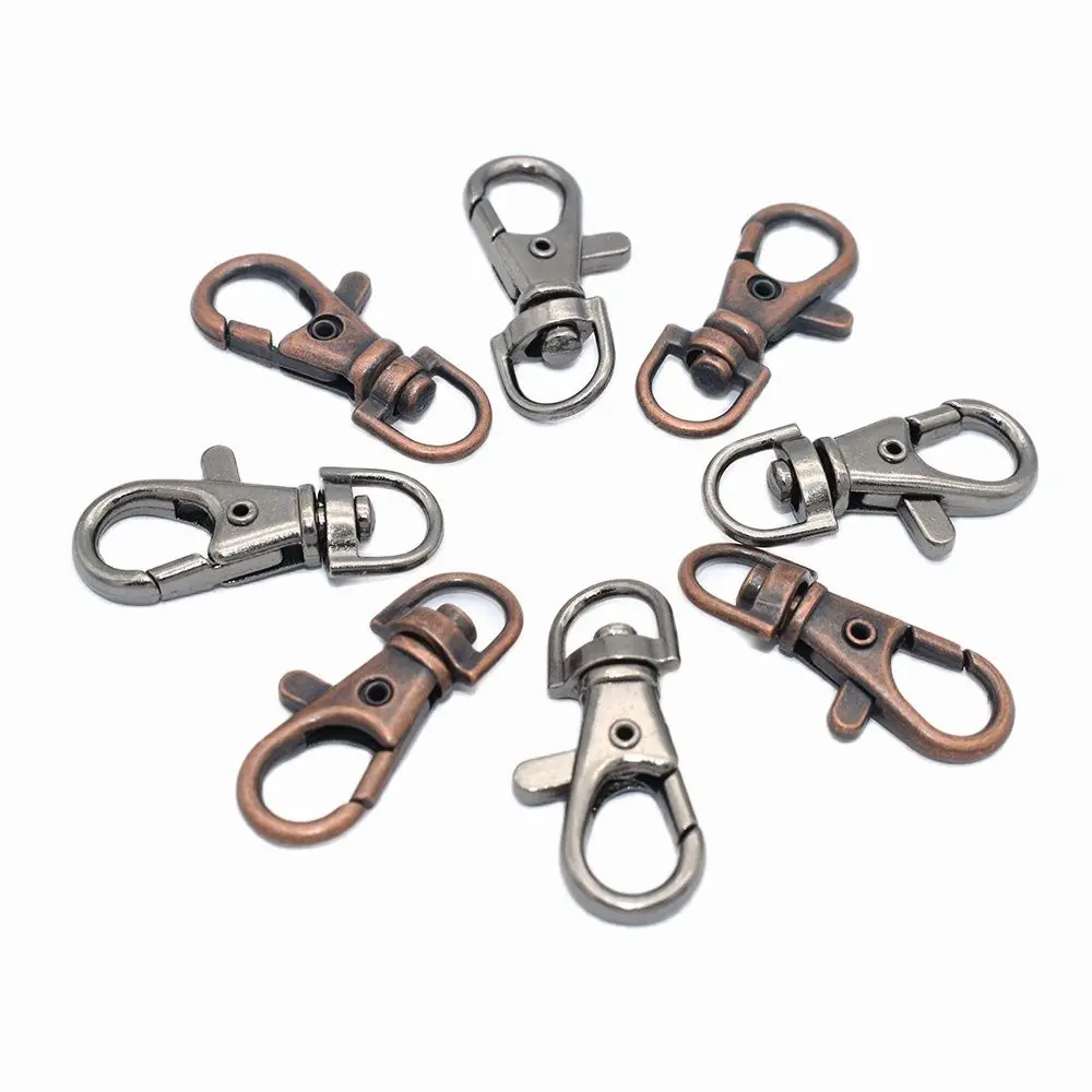 38*10mm Swivel clasp copper D ring Lobster Clasps Swivel Lanyards Trigger Clips for keychain backpack handbag making 10pcs