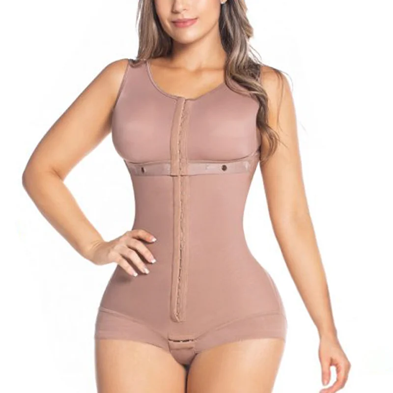 Double Compression Shapewear With BraThree-Row Triangle Bodysuit Reducing And Shaping For Body Women\'s Corset Fajas