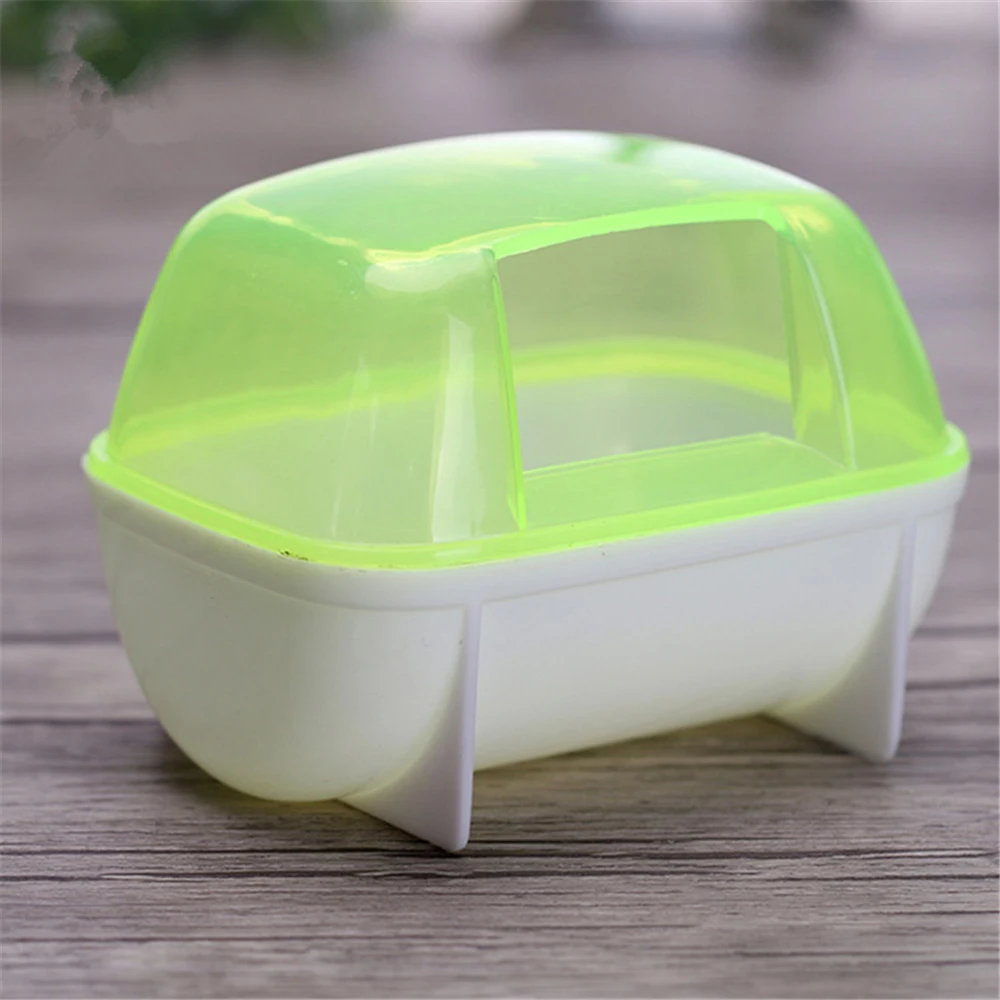 ทรายพลาสติกอ่างอาบน้ำคอนเทนเนอร์ Pet Hamster ห้องน้ำห้องอาบน้ำห้องซาวน่าห้องน้ำขนาดเล็กสัตว์สัตว์เลี้ยงกรงอุปกรณ์เสริม