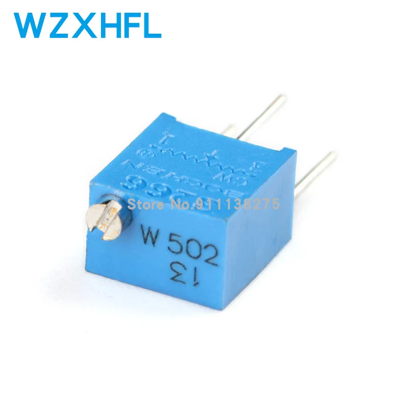 10pcs 3266W 3266 100 200 500 ohm 1K 2K 5K 10K 20K 50K 100K 200K 500K 1M ohm 100R 200R 500R Trimpot Trimmer Potentiometer