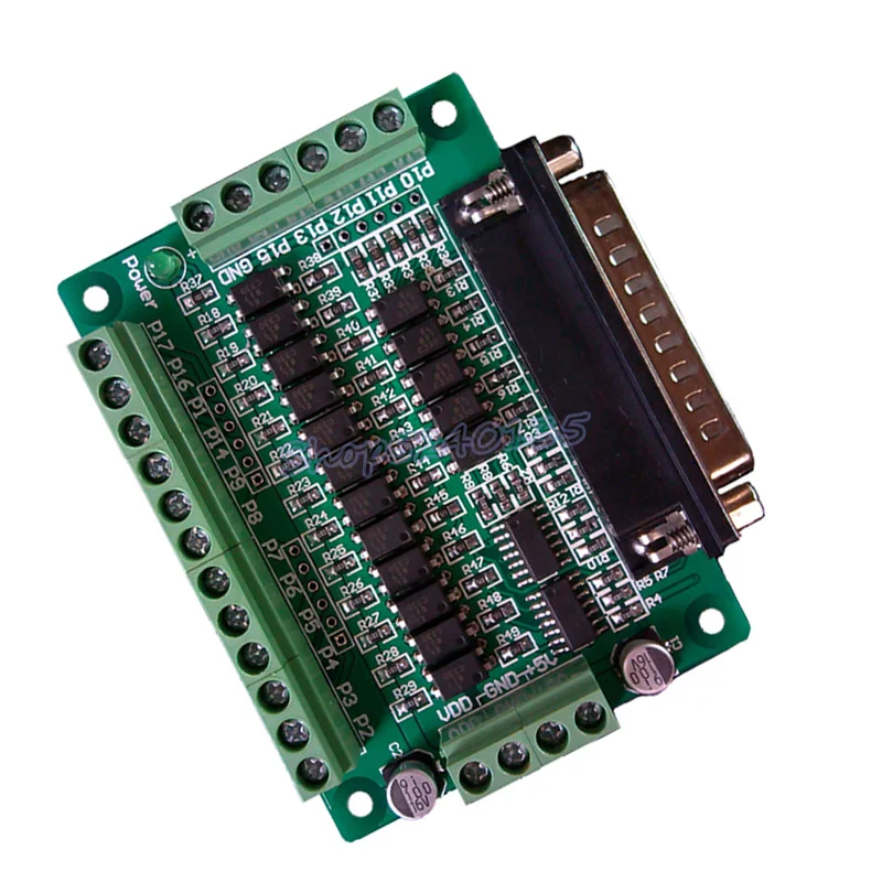 CNC parallel port interface board photoelectric isolation (support KCAM4, EMC2/linuxcnc)