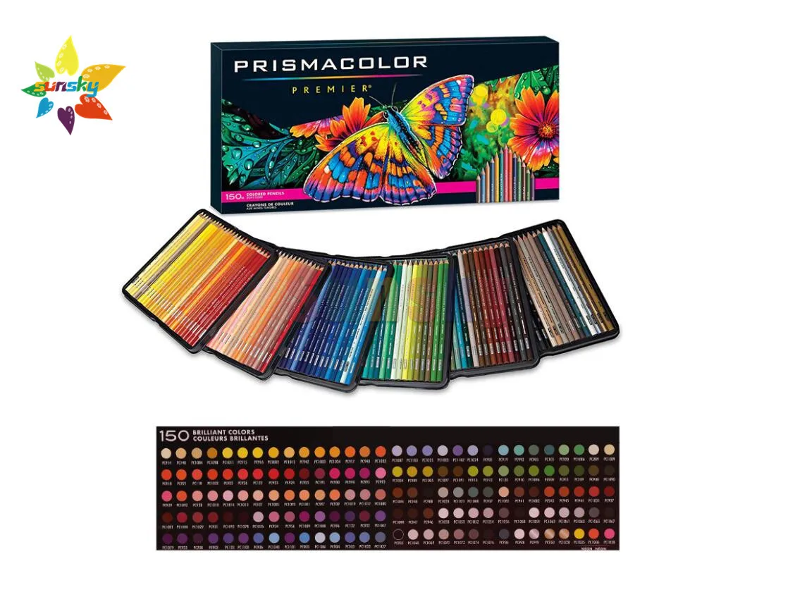 Prismacolor Premier 150 , crayon à huile à noyau de 4.0MM, 150 couleurs originales des états-unis