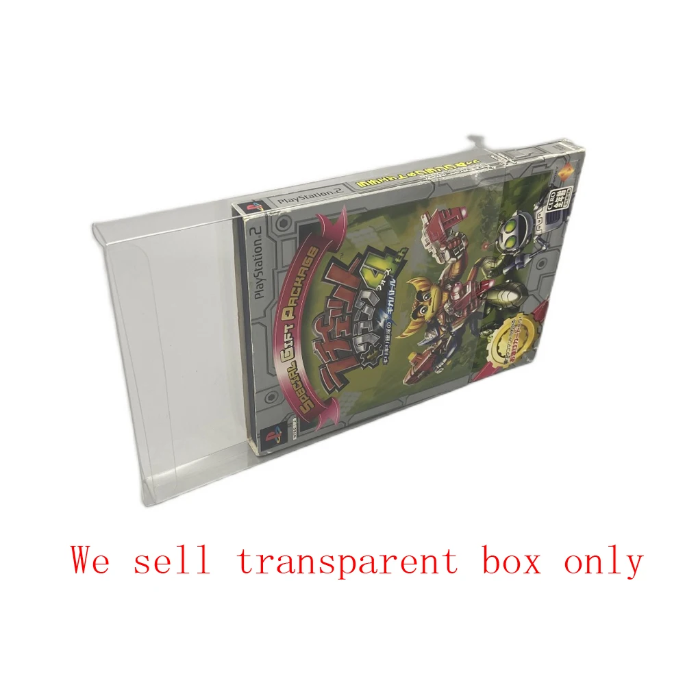

Clear transparent box for PS2 game card collection display storage 1CD PET protective box