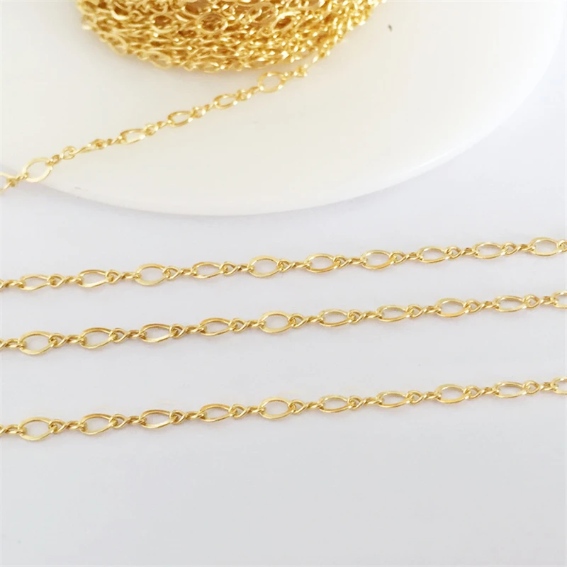 100% 14K Gold Filled Drawn Cable Chain 3MM Chain Necklace Gold jewelry Minimalist Gold Filled Chain DIY Jewelry